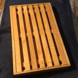 VTG Wooden Bread Cutting Board  + Crumb Tray
